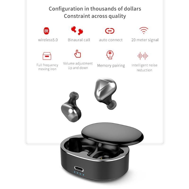 Wireless Noise-Cancelling Headphones with Binaural Calls – Red, Over-Ear Bluetooth Headset for Music & Clear Voice Calls