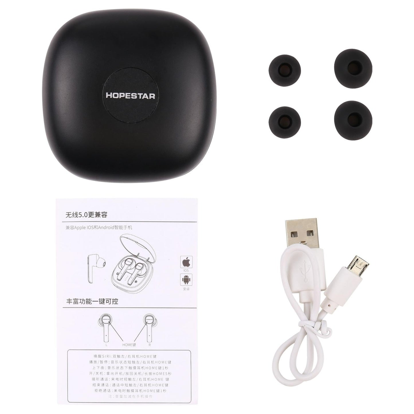 Wireless Bluetooth 5.0 True Earbuds – Red, In-Ear TWS Headphones for Music & Calls