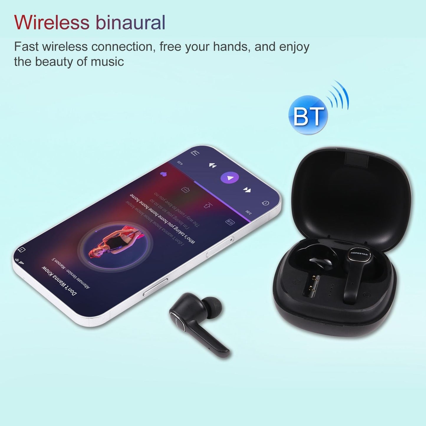 Wireless Bluetooth 5.0 True Earbuds – Red, In-Ear TWS Headphones for Music & Calls
