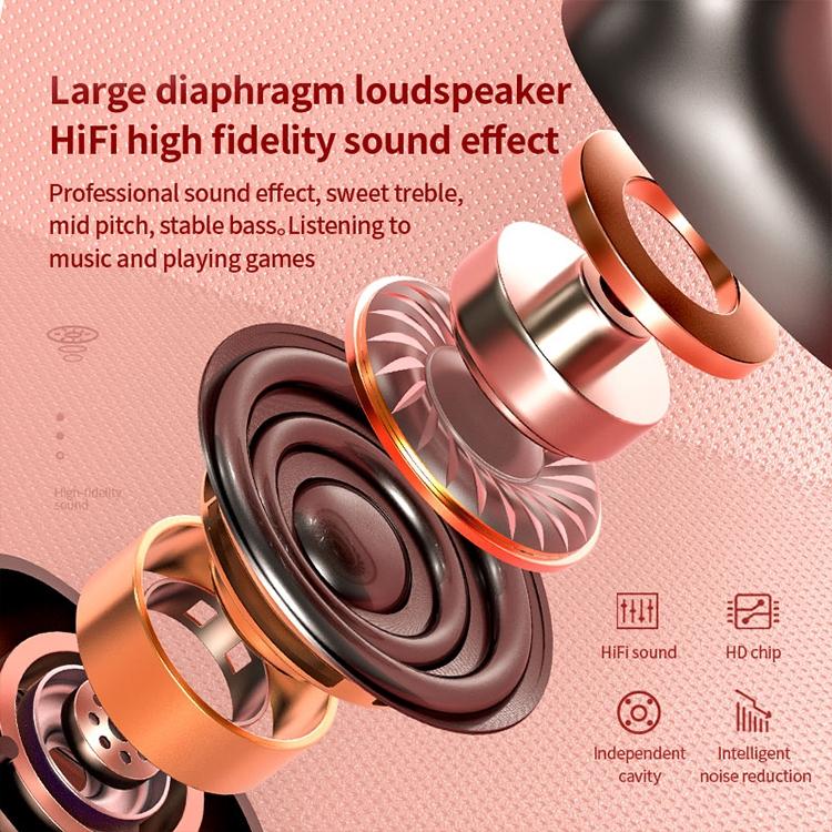 True Wireless Bluetooth 5.0 Earphones with Touch Display & Charging Box – TWS In-Ear, Red