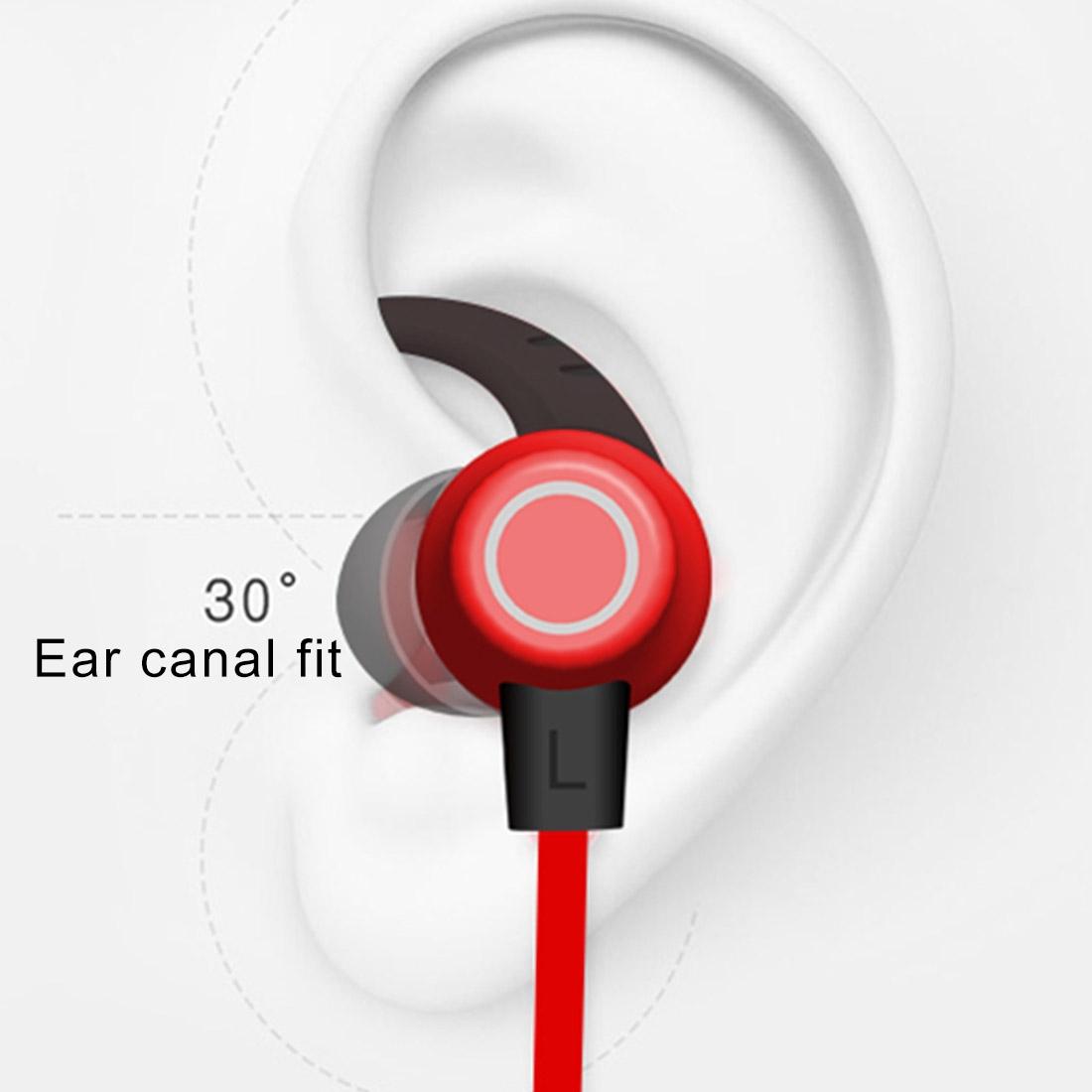 Waterproof X5 Sports Bluetooth Earbuds – Magnetic Design, Secure Fit, Sweatproof Wireless Earphones – Red