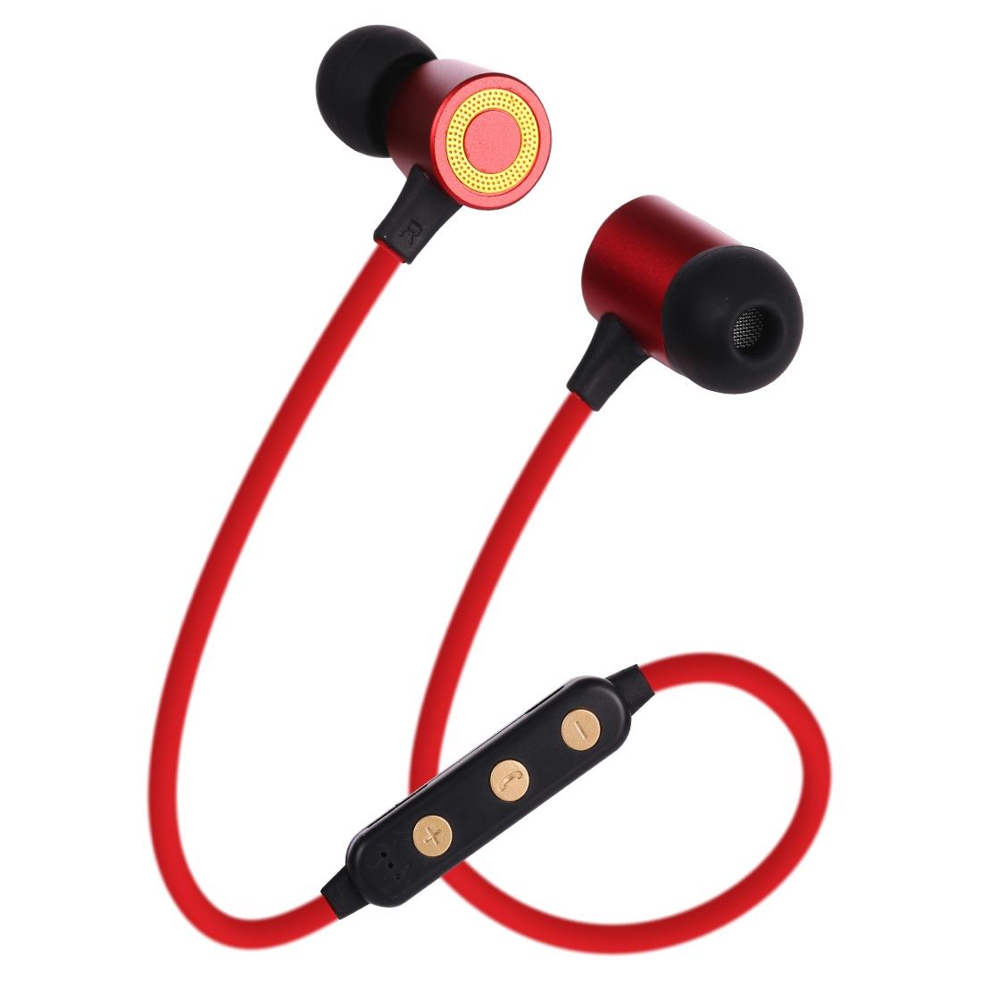 Wireless Magnetic Headphones with TF Card Support – Portable, Red, Over-Ear Design for Music & Calls