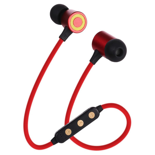 Wireless Magnetic Headphones with TF Card Support – Portable, Red, Over-Ear Design for Music & Calls