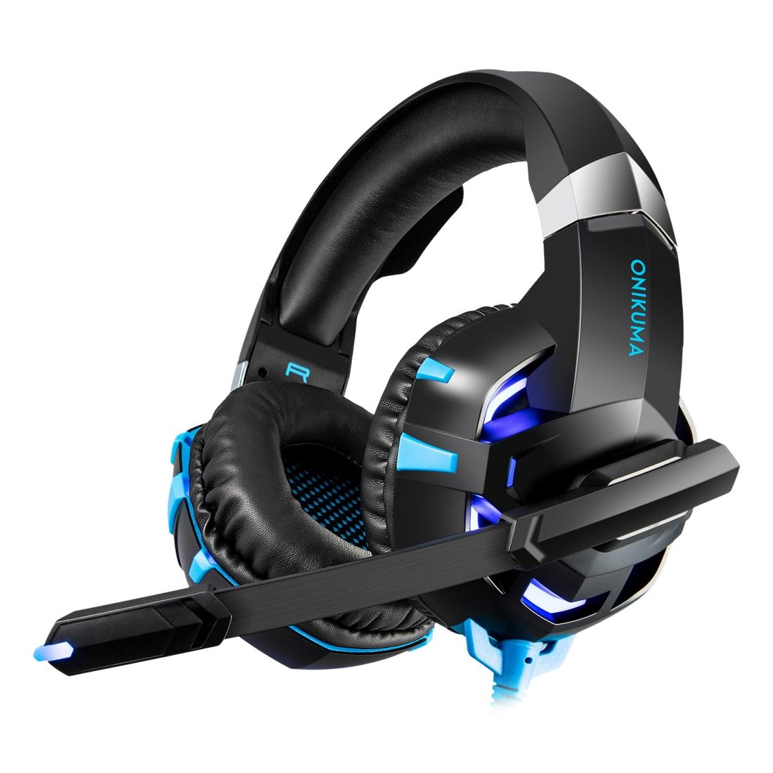 Surround Sound Gaming Headset with Microphone & LED Lights – Black/Red | Noise Cancelling, PC/PS5/Xbox Compatible