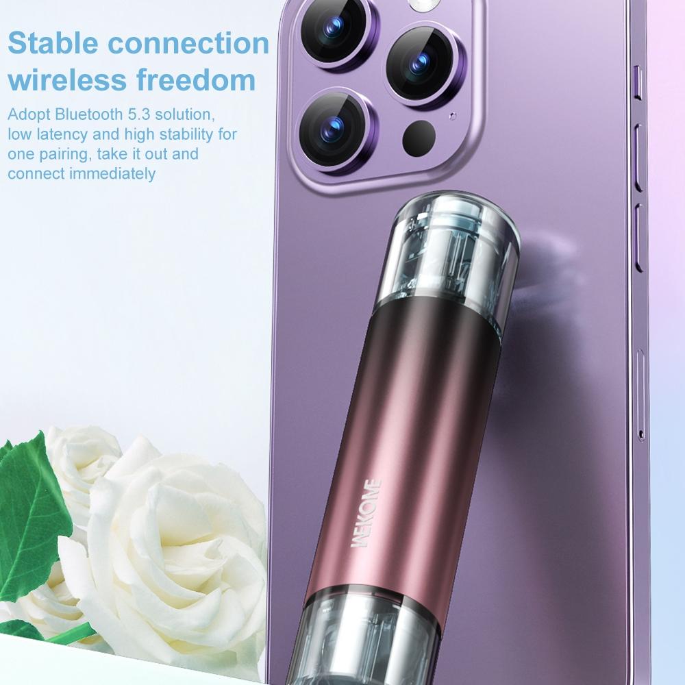 V55 Wireless Bluetooth Earphones with Fragrance – Compact & Stylish Design, Gradient Red, TWS In-Ear Earbuds with Mic