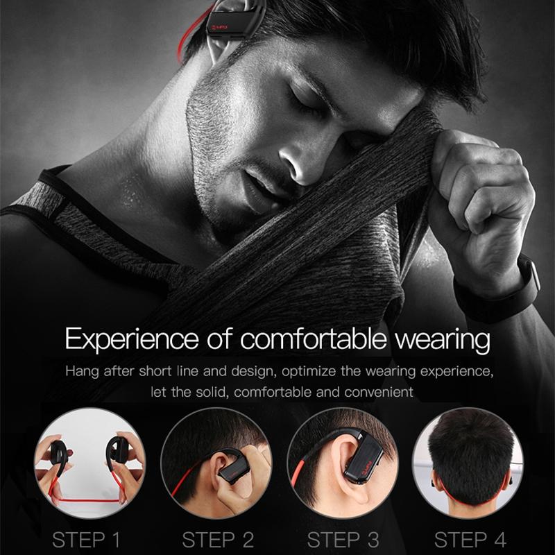 Wireless Sports Bluetooth Earphones – Binaural Hanging Ear Design, Bluetooth 5.0 – Silver"
