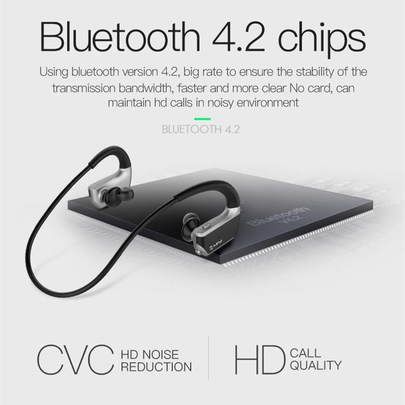 Wireless Sports Bluetooth Earphones – Binaural Hanging Ear Design, Bluetooth 5.0 – Silver"