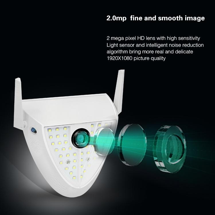 Smart Garden Camera with 2MP, Motion Detection, Night Vision & Voice Intercom – TF Card Support, 42 LEDs for Outdoor Security