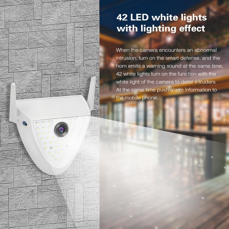 Smart Garden Camera with 2MP, Motion Detection, Night Vision & Voice Intercom – TF Card Support, 42 LEDs for Outdoor Security