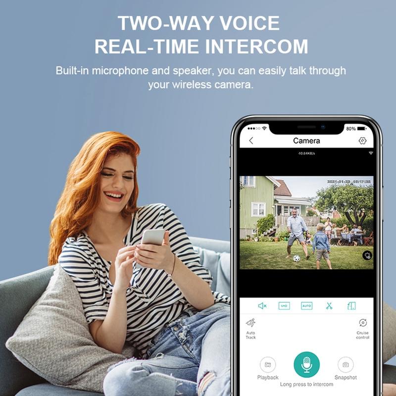 2.4G Wireless IP Camera – 3MP HD, Motion Detection, Night Vision, Two-Way Audio, TF Card, IP65 Waterproof