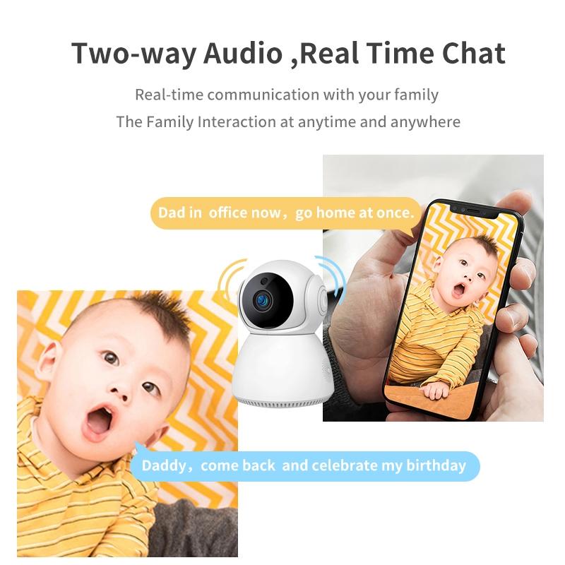 Smart WiFi Security Camera – 1.0MP HD, Pan-Tilt, Two-Way Audio, Motion Detection, Night Vision, TF Card Support