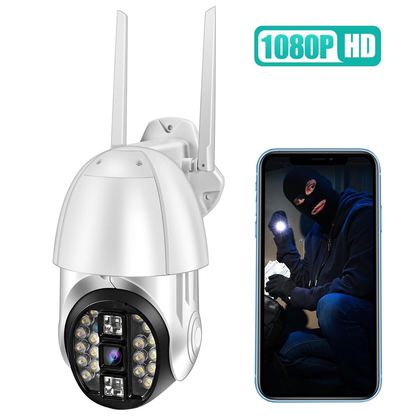 360° Rotating WiFi Camera with Full-Color Video, Two-Way Voice, Motion Detection & 64GB TF Card Support