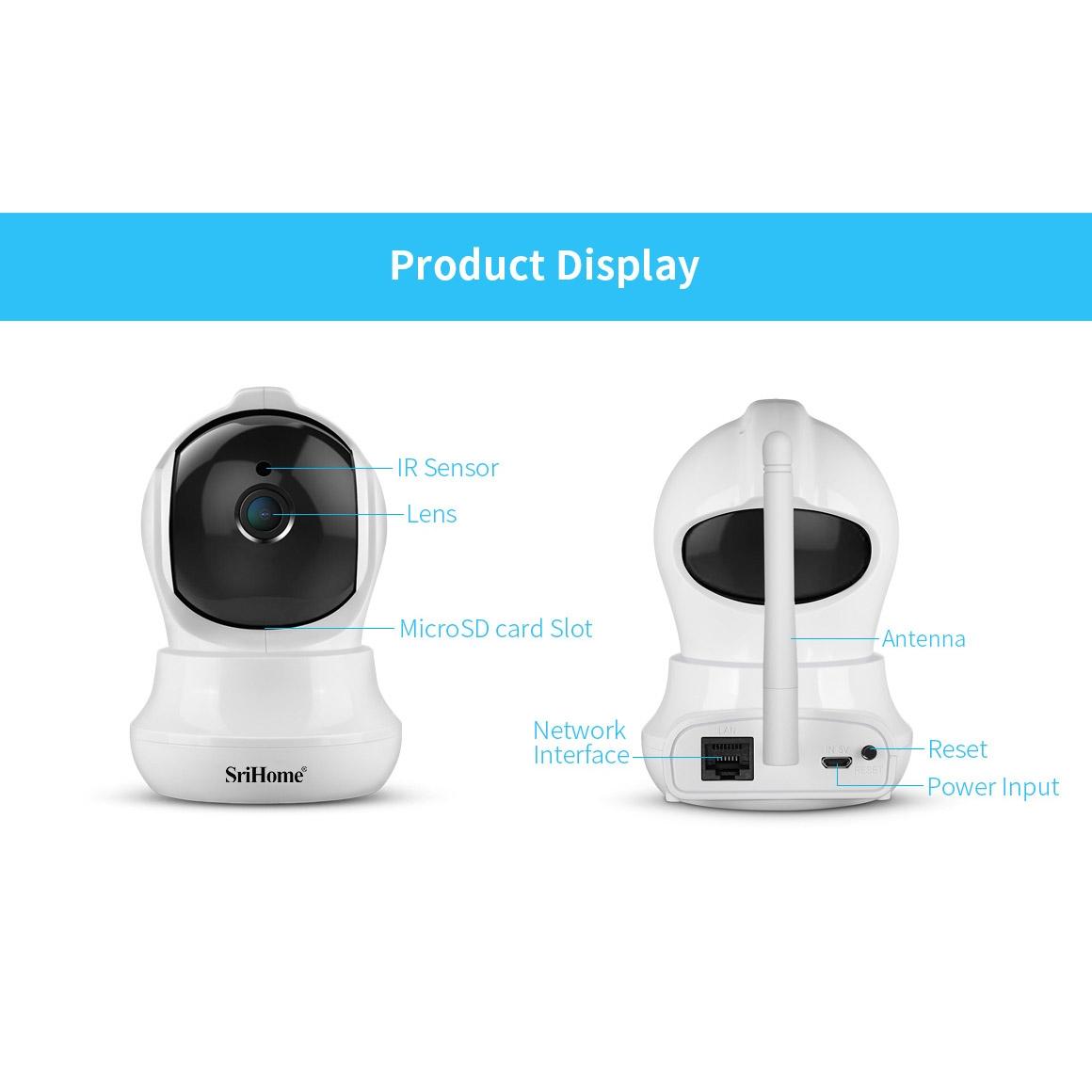AI IP Camera – 3.0MP 1296P HD, Two-Way Talk, Auto Tracking, Humanoid Detection, Night Vision & TF Card Support