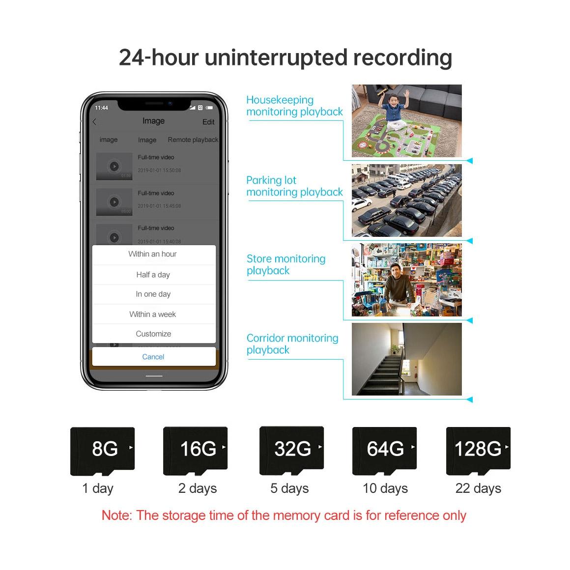 AI IP Camera – 3.0MP 1296P HD, Two-Way Talk, Auto Tracking, Humanoid Detection, Night Vision & TF Card Support