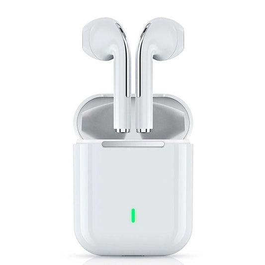 "T&G J18 Wireless Bluetooth Earphones with Charging Box – White True Wireless In-Ear Headphones