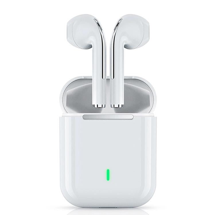 "T&G J18 Wireless Bluetooth Earphones with Charging Box – White True Wireless In-Ear Headphones