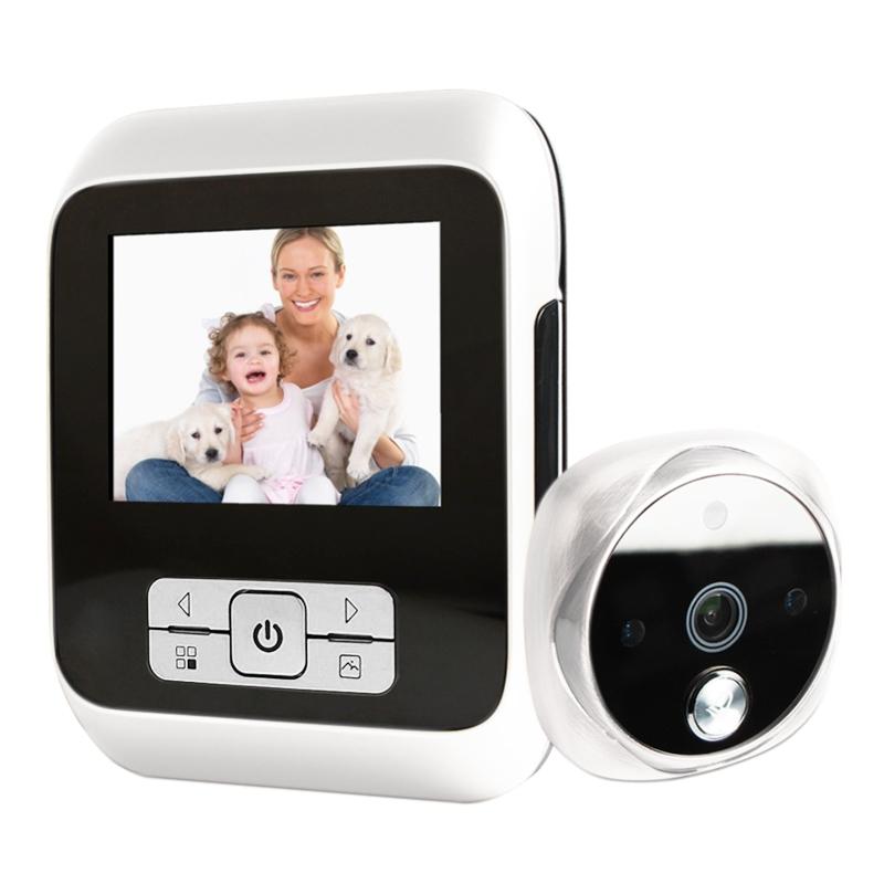 Digital Door Viewer with 3.0" TFT Display – 3.0MP Camera, Night Vision, TF Card Support (Up to 32GB) – White