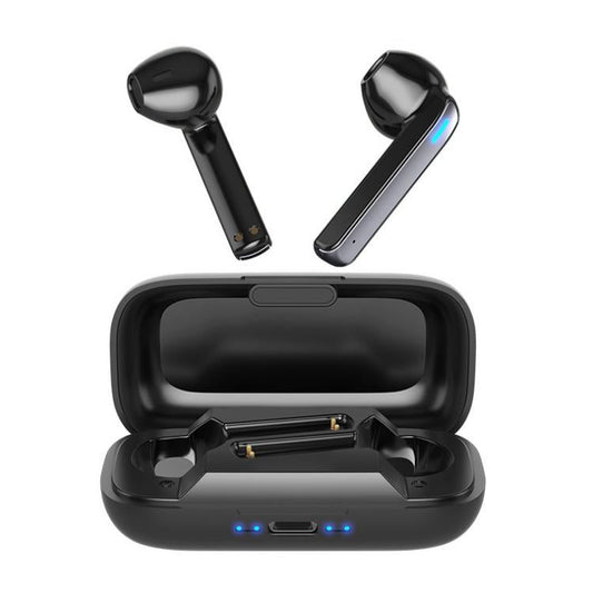 Touch Bluetooth Earphones with Charging Box & Indicator Light – Semi In-Ear Design, White, Wireless Earbuds for Music & Calls
