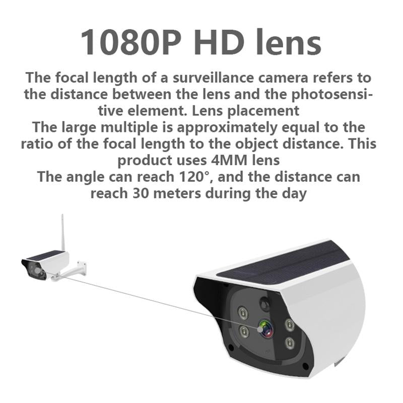 1080P Solar-Powered Security Camera – Motion Detection, Night Vision, Waterproof Wireless Outdoor Surveillance