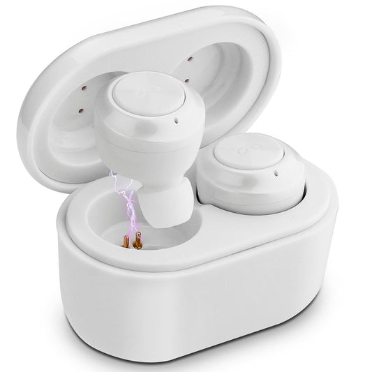 White Bluetooth 5.0 Wireless Earbuds with Magnetic Charging Case – In-Ear Noise-Isolating Design