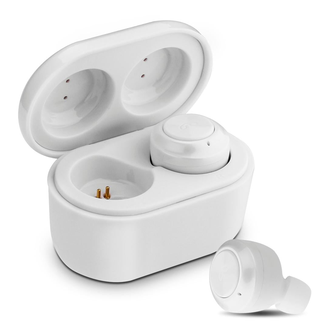 White Bluetooth 5.0 Wireless Earbuds with Magnetic Charging Case – In-Ear Noise-Isolating Design