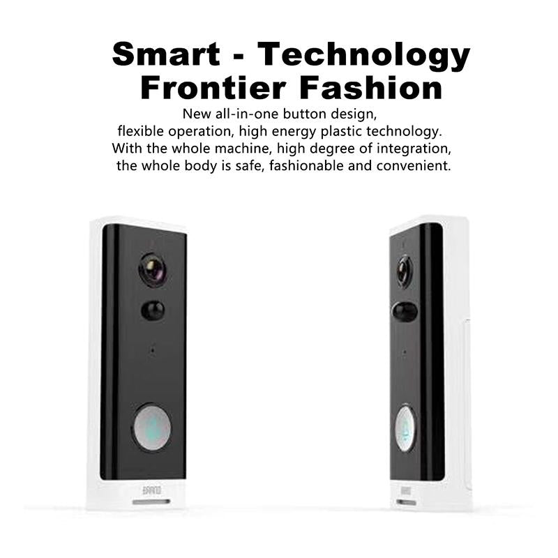 Smart WiFi Video Doorbell – White | Motion Detection & Two-Way Intercom for Home Security