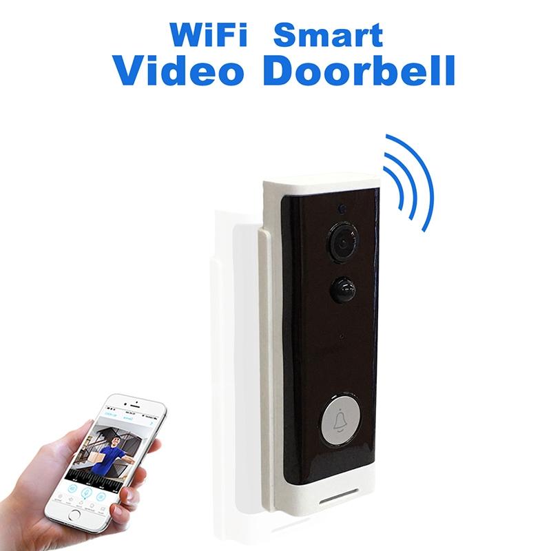Smart WiFi Video Doorbell – White | Motion Detection & Two-Way Intercom for Home Security