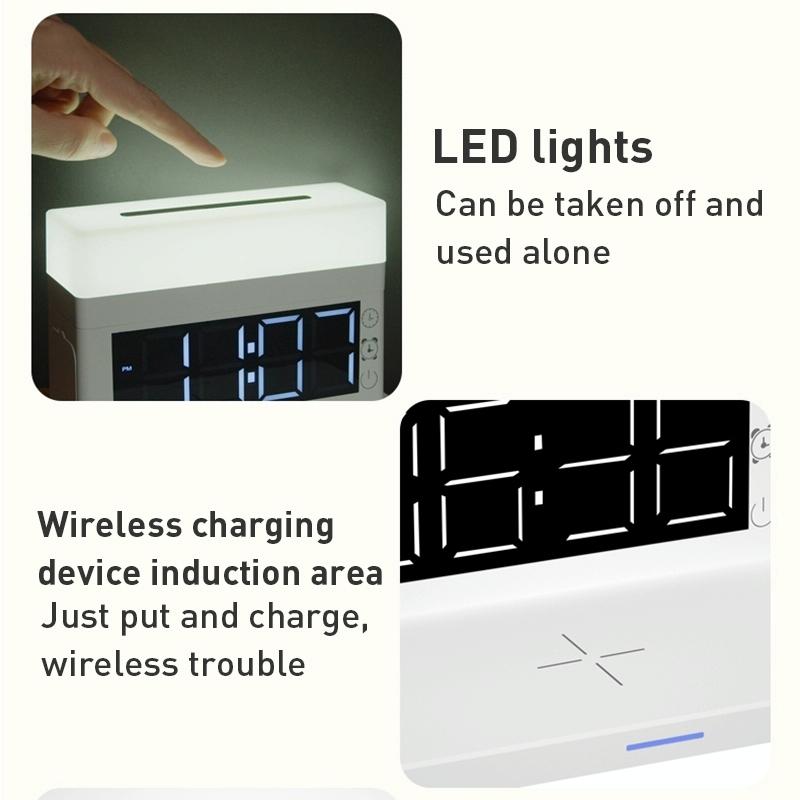 “6-in-1 Wireless Charger N65 Multifunction – White | Fast Qi Charging Station for Phone, Watch & Earbuds