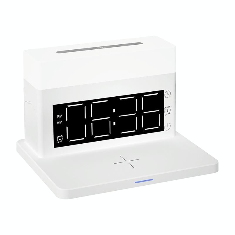 “6-in-1 Wireless Charger N65 Multifunction – White | Fast Qi Charging Station for Phone, Watch & Earbuds
