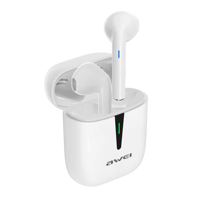 T21 Wireless Sports TWS Headset – Bluetooth 5.0, White, Charging Case, Sweatproof, Clear Sound, Secure Fit