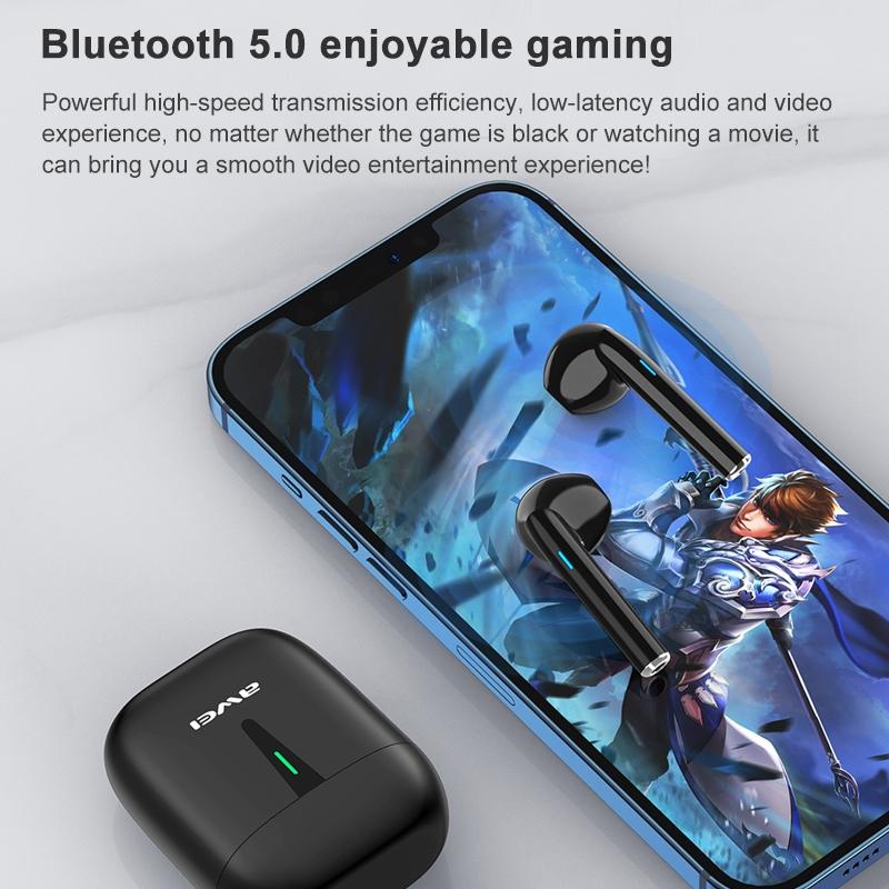 T21 Wireless Sports TWS Headset – Bluetooth 5.0, White, Charging Case, Sweatproof, Clear Sound, Secure Fit