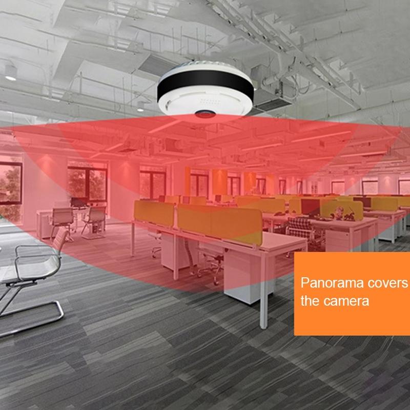 360° HD Panoramic Camera with Mobile App Control & TF Card Slot – Wireless Security Cam – White