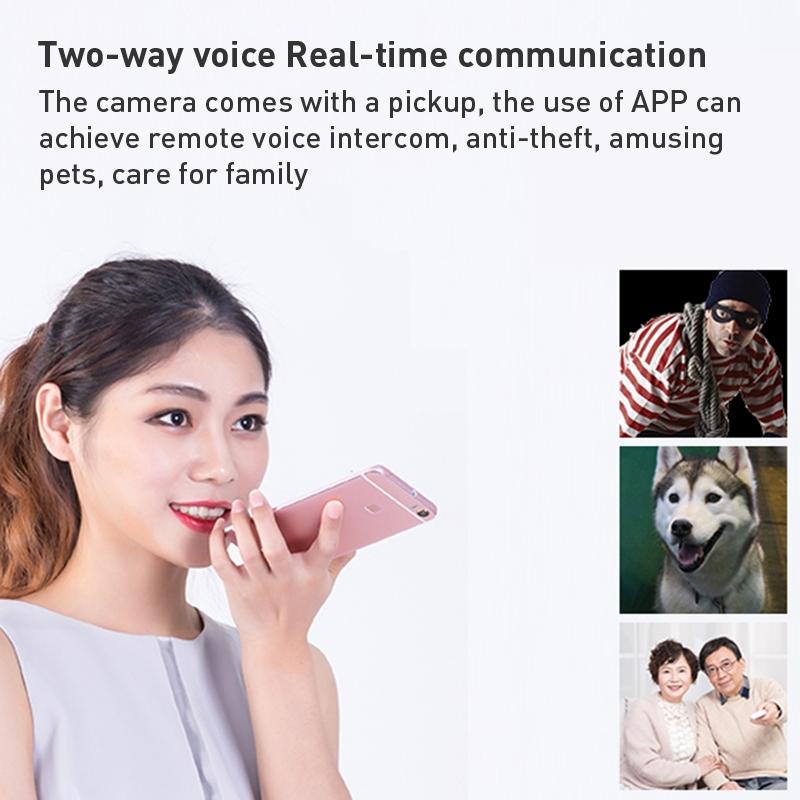 Smart WiFi Camera with Night Vision & Two-Way Audio – White, Tripod Support Included