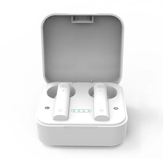 Wireless Dual Mic Noise-Cancelling Earbuds with Charging Case – Bluetooth 5.3, Hi-Fi Sound, Touch Control – White