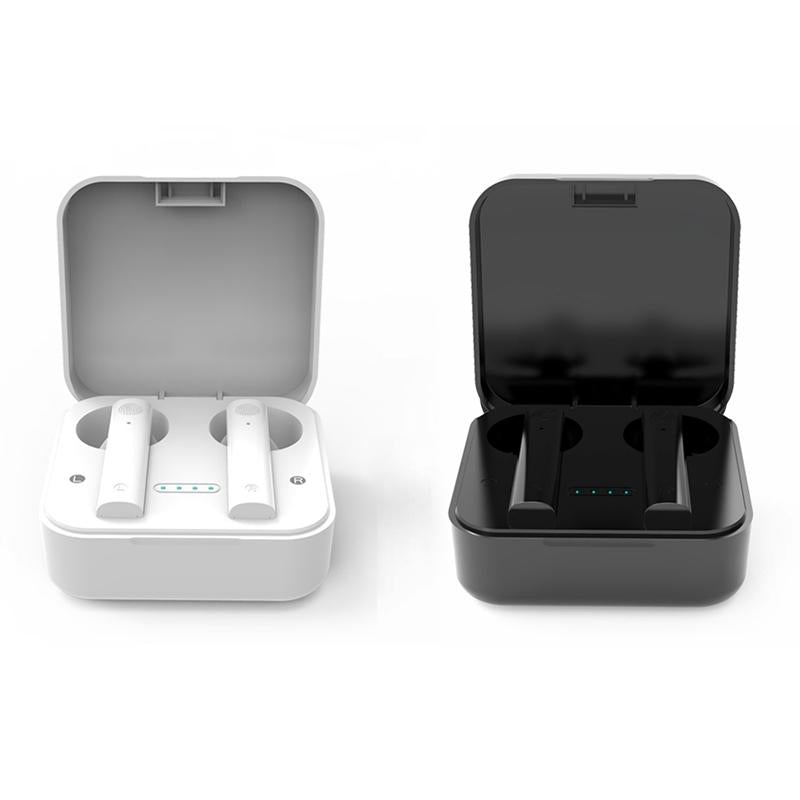 Wireless Dual Mic Noise-Cancelling Earbuds with Charging Case – Bluetooth 5.3, Hi-Fi Sound, Touch Control – White