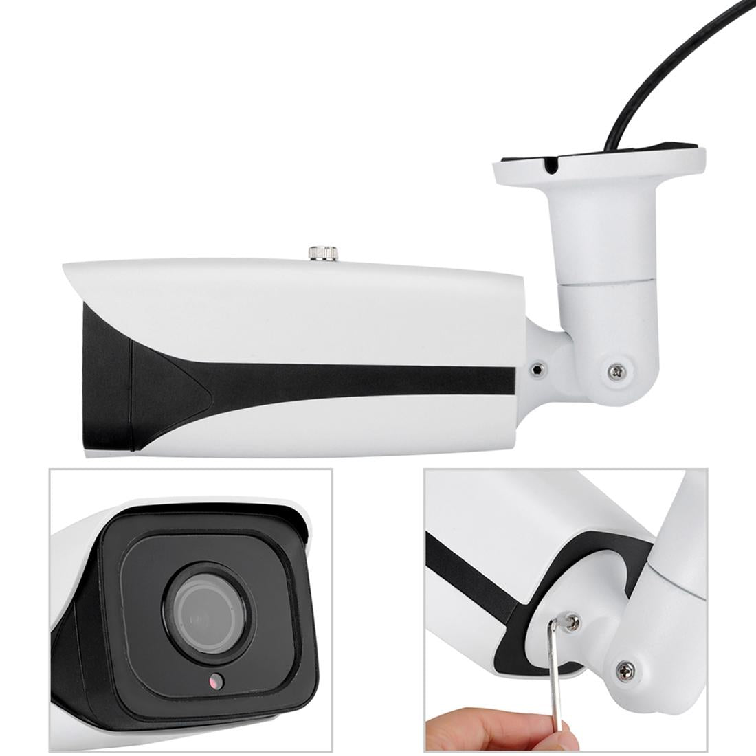 5MP IP Camera with Auto Focus & 4X Optical Zoom – White, High-Resolution Security Surveillance