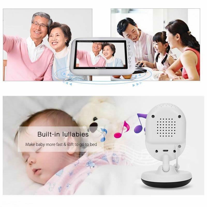 2.4GHz Wireless Baby Monitor with Night Vision, Two-Way Audio & Temperature Sensor