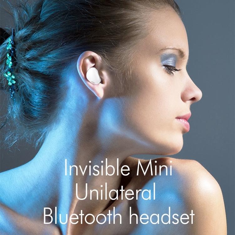Mini Wireless Bluetooth Earphones – White, Compact In-Ear Design with Mic for Music & Calls