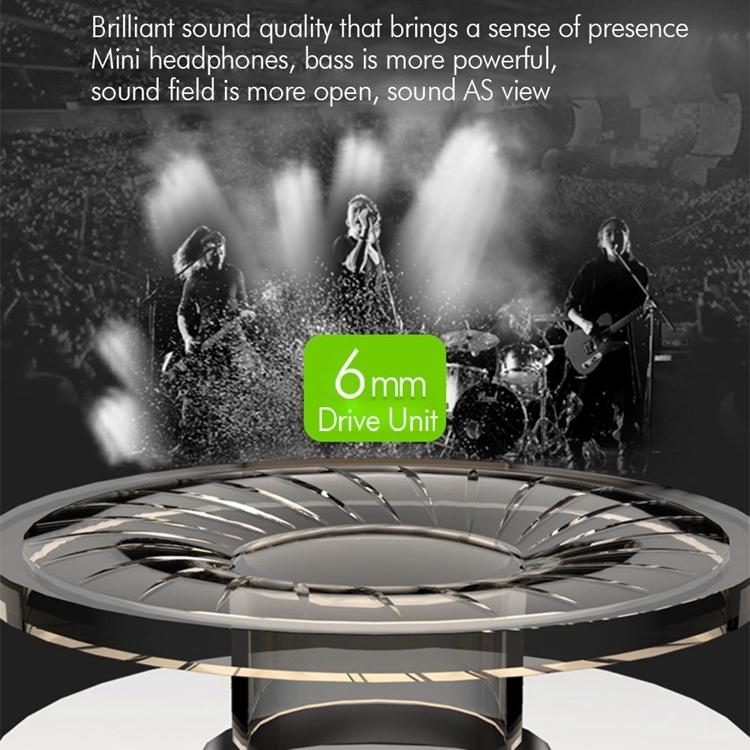 Mini Wireless Bluetooth Earphones – White, Compact In-Ear Design with Mic for Music & Calls