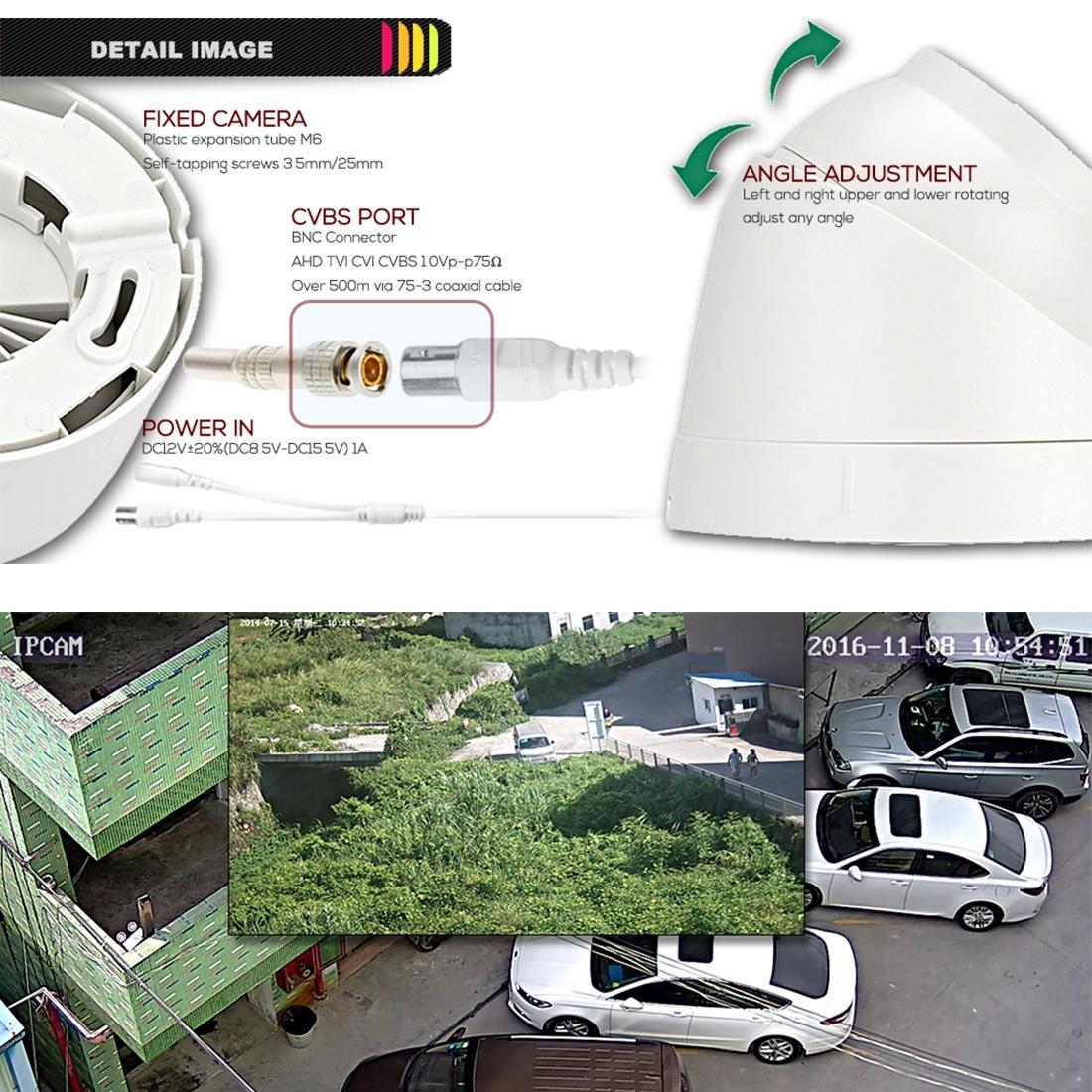 HD 1500TVL Dome Security Camera – 3.6mm Wide-Angle Lens, Day/Night Vision Surveillance