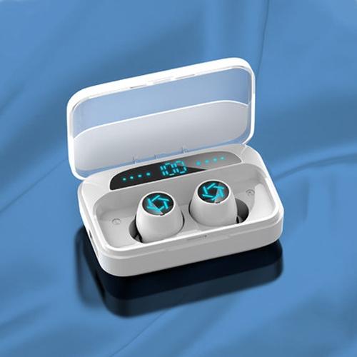 Wireless Bluetooth Earphones with Charging Box – TWS In-Ear Stereo Earbuds (White)