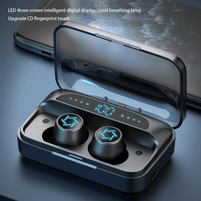 Wireless Bluetooth Earphones with Charging Box – TWS In-Ear Stereo Earbuds (White)