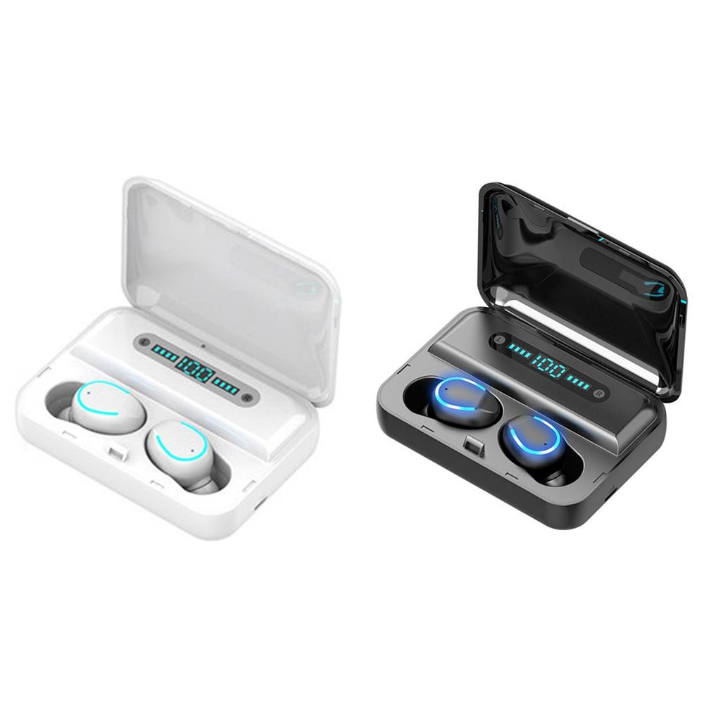 "Intelligent Noise Cancelling Bluetooth Earphones – White Wireless In-Ear Headphones with Touch Control & Charging Case