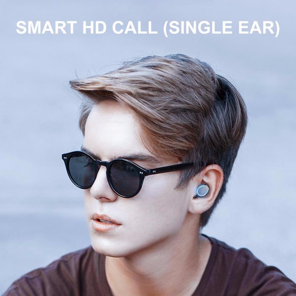 "Intelligent Noise Cancelling Bluetooth Earphones – White Wireless In-Ear Headphones with Touch Control & Charging Case