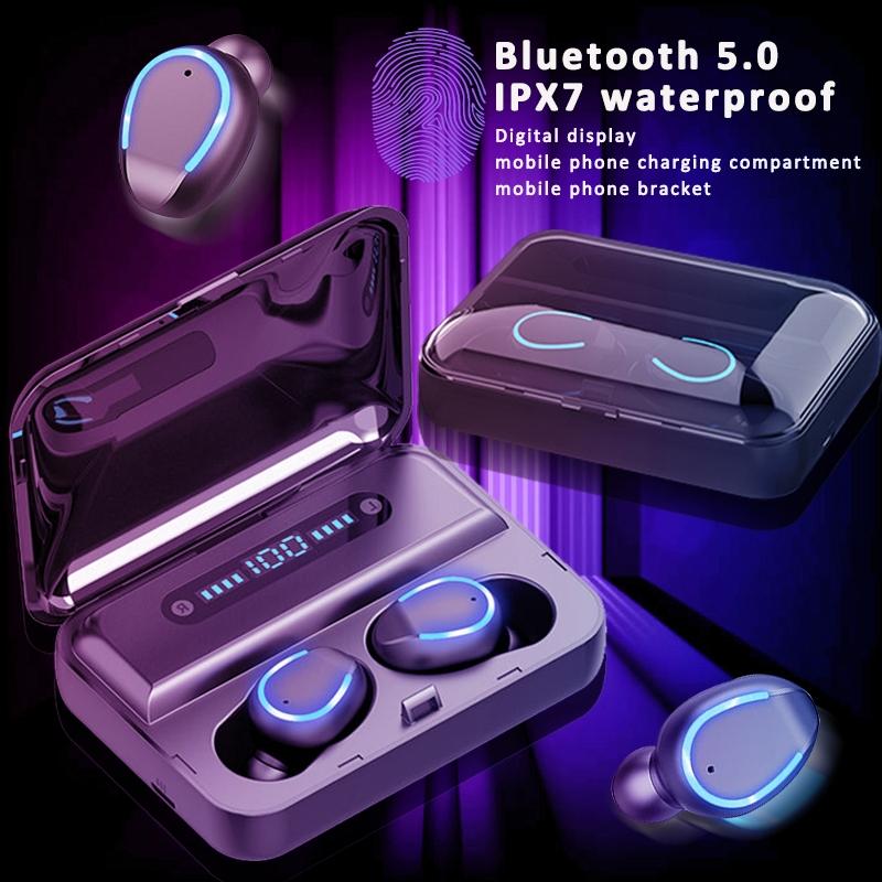 "Intelligent Noise Cancelling Bluetooth Earphones – White Wireless In-Ear Headphones with Touch Control & Charging Case