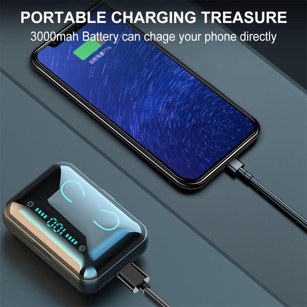 "Intelligent Noise Cancelling Bluetooth Earphones – White Wireless In-Ear Headphones with Touch Control & Charging Case