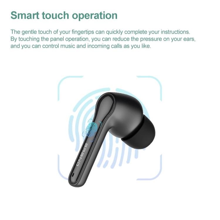 ETE-51 TWS Wireless Touch Control Bluetooth 5.0 Sports Earphones – True Wireless, White, Sweat-Resistant