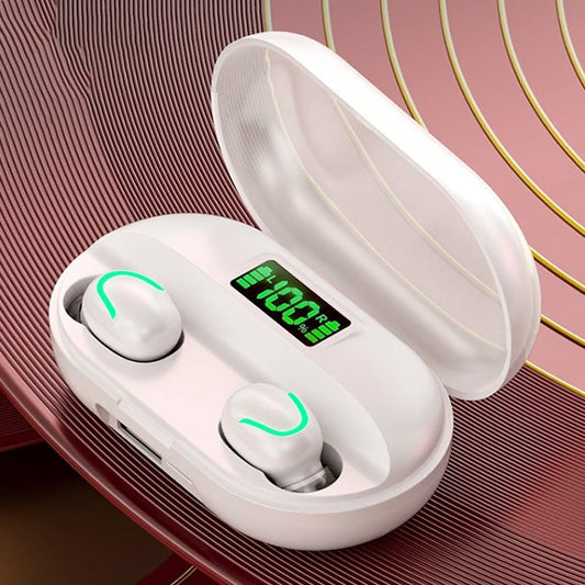 True Wireless Bluetooth 5.0 Earphones with Touch Display & Charging Box – TWS In-Ear, White