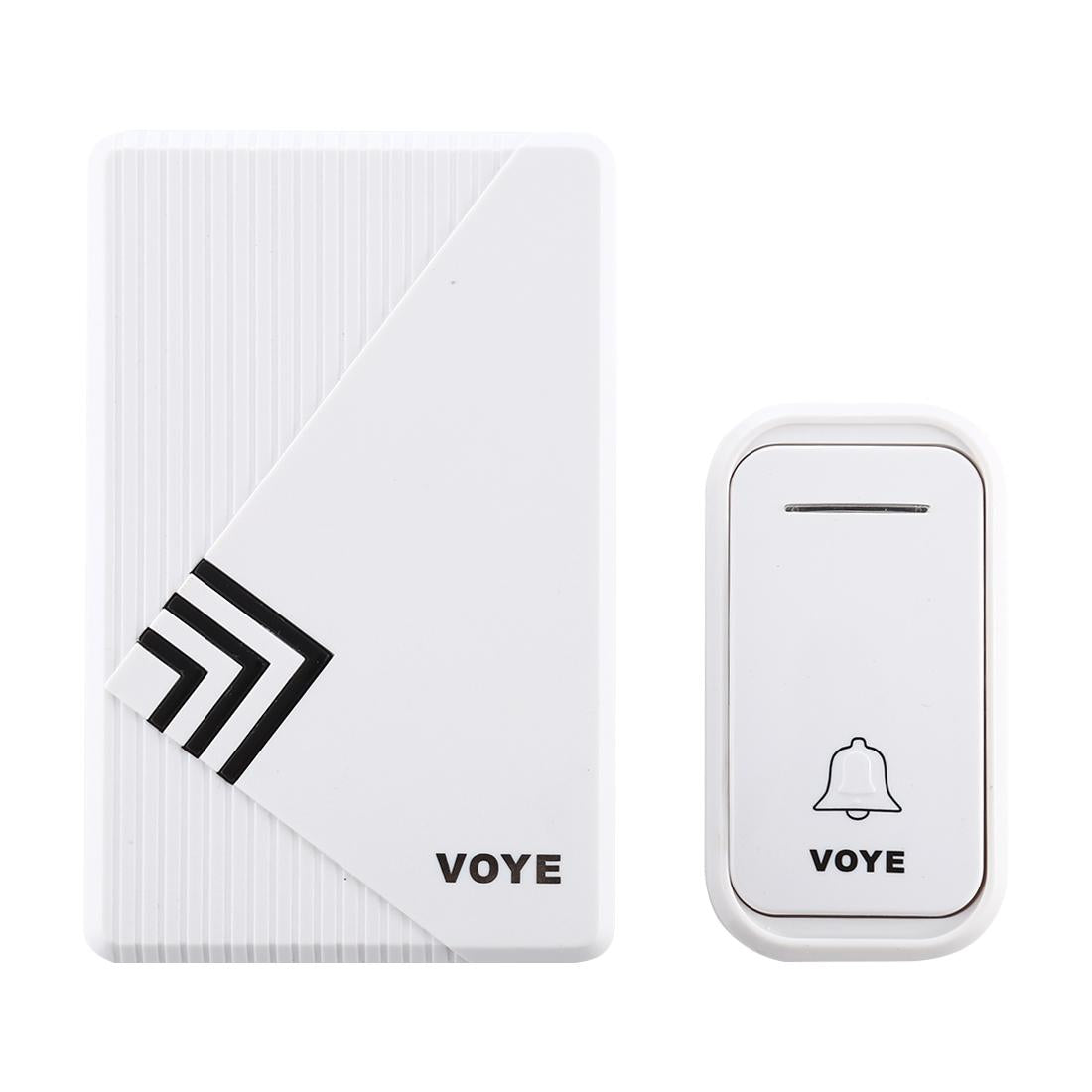 Wireless Home Doorbell with Remote Control – 38 Polyphonic Chimes, Adjustable Volume – White