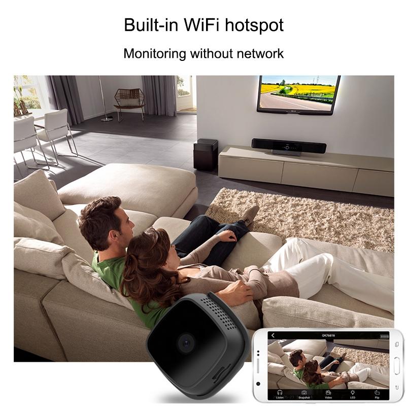 720P Wireless Wearable Surveillance Camera – Infrared Night Vision, Motion Detection, White
